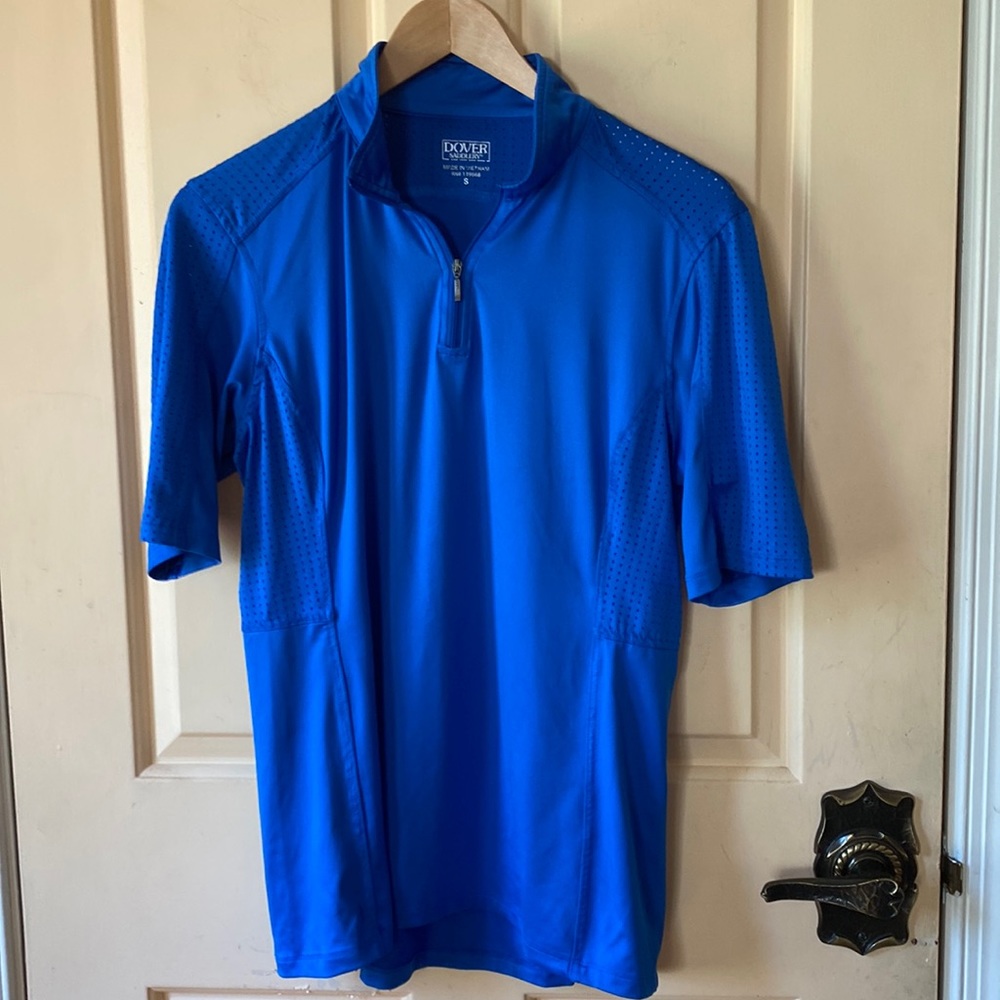 👍🏻Dover Saddlery Riding Top Blue 1/4 Zip Vented Size S